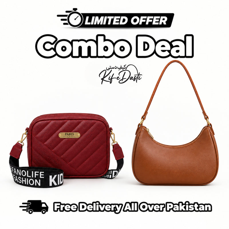 Combo Deal Trendy Party Bag + Moon Bag For women